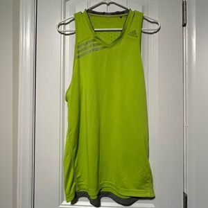 Adidas Climachill Cooling Neon Green Tank Top